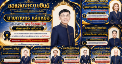 ขอแสดงความยินดีกับผู้บริหารและคณะครู